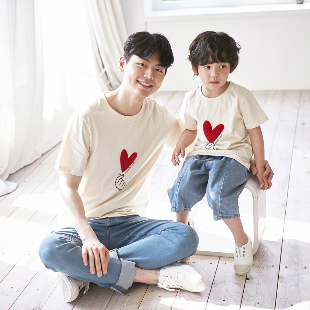 I love you short T-shirts Dad and Baby 21B01MK/ Family Look, Family Photo Costume