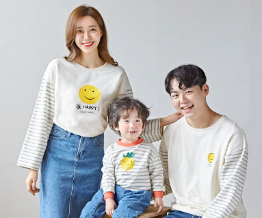 <font color="ffffff">[Family long sleeve tee & family look]<br></font> family Be Happy Man to man long sleeve 19C03<font color="red"><b> </b></font>