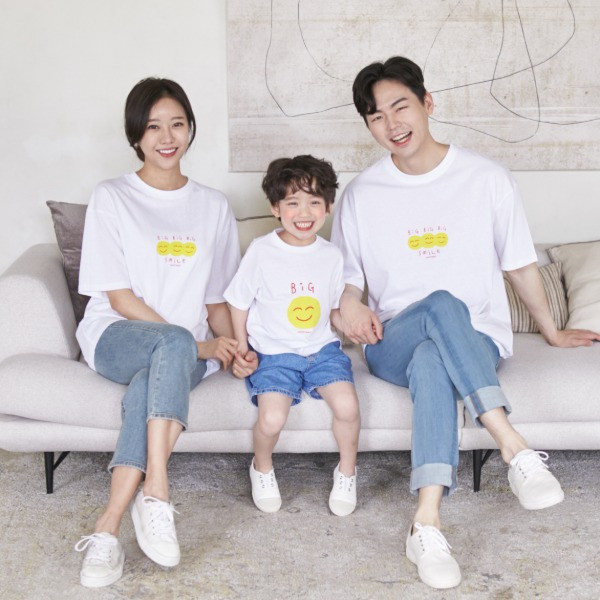 Smile short T-shirts family 21B07/family look, family photo outfit