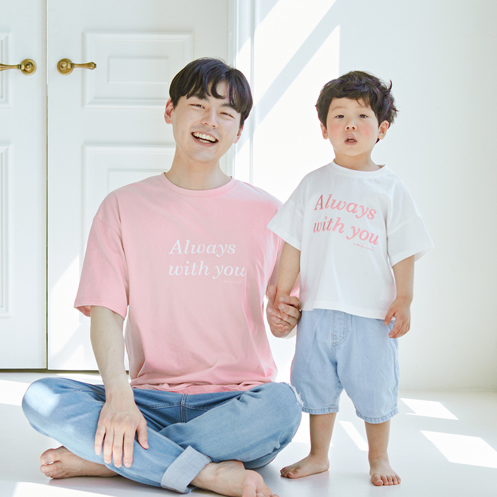 Always short T-shirts Dad and Baby 22B07MK/ Family look, family photo outfit