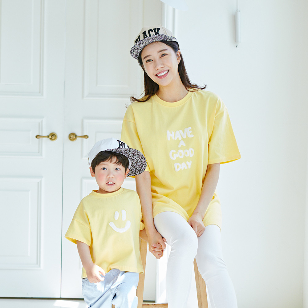 good day short T-shirts Mom and Baby 22B05WK/ Family look, family photo outfit