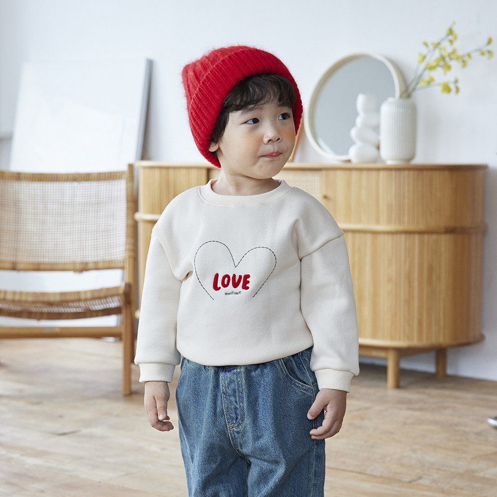 Brushed Cloud Love Man to man Children 23D04K/ Family look, family photo outfit