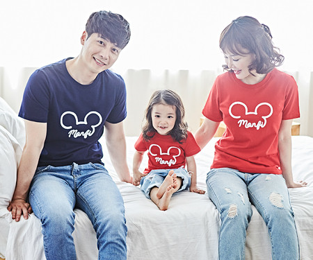 <font color="ffffff">[Family long sleeve t-shirt & family look]<br></font> Mongfi Mouse family short T-shirts_18B05