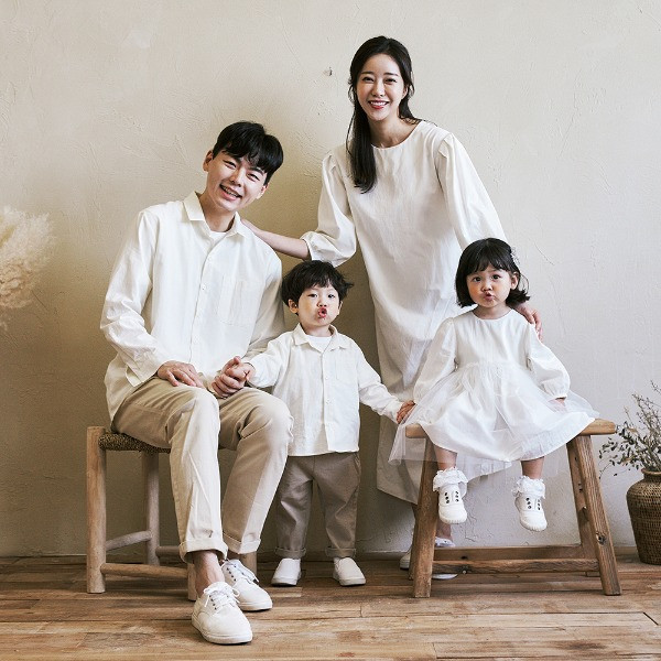 White Angel long sleeve family 21C06/family look, family photo costume