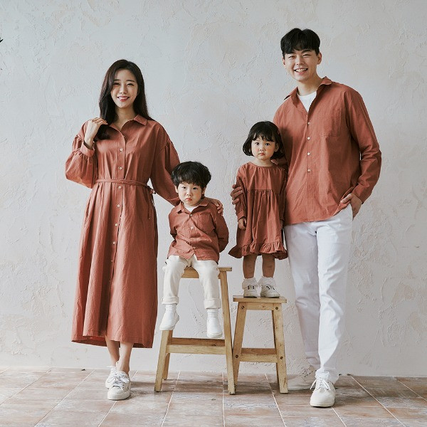 Holiday Brown long sleeve family 21C04/family look, family photo outfit