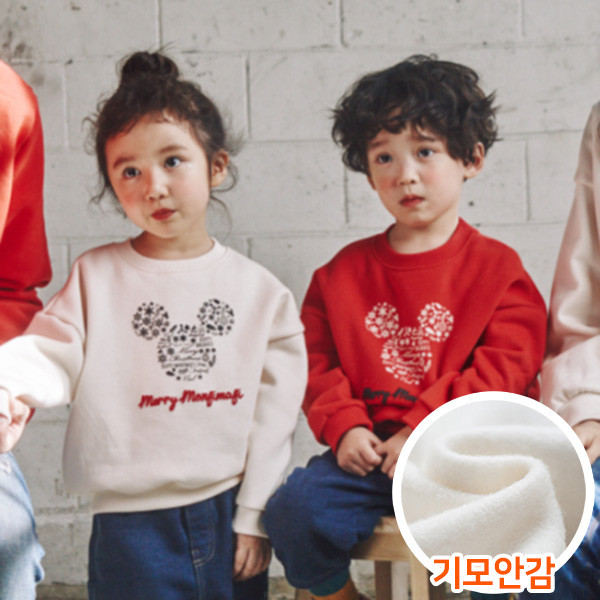 <font color="ffffff">[Family long-sleeved tee & family look]<br></font> Brushed Snow Mouse Children Man to man 20D04<font color="red"><b> </b></font>