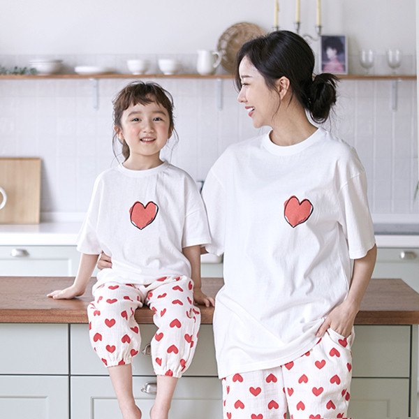 My Heart short T-shirts Mother and Baby 21B09WK/ Family Look, Family Photo Costume