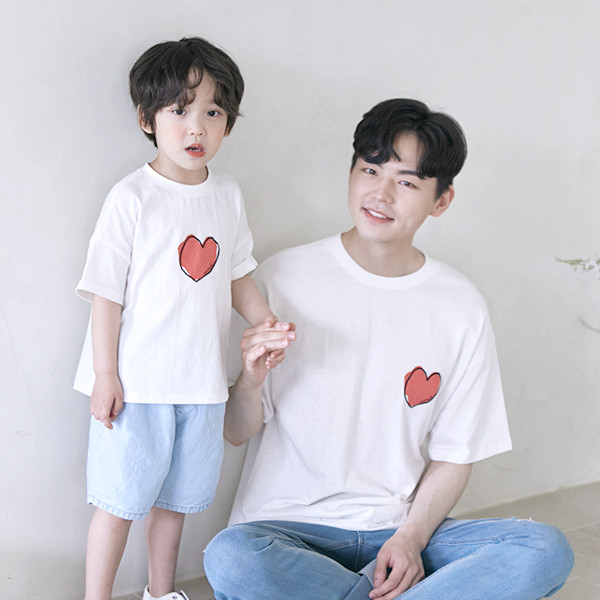 My Heart short T-shirts Dad and Baby 21B09MK/ Family Look, Family Photo Costume