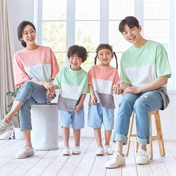 Sweet and sour short T-shirts family 21B10/ family look, family photo outfit