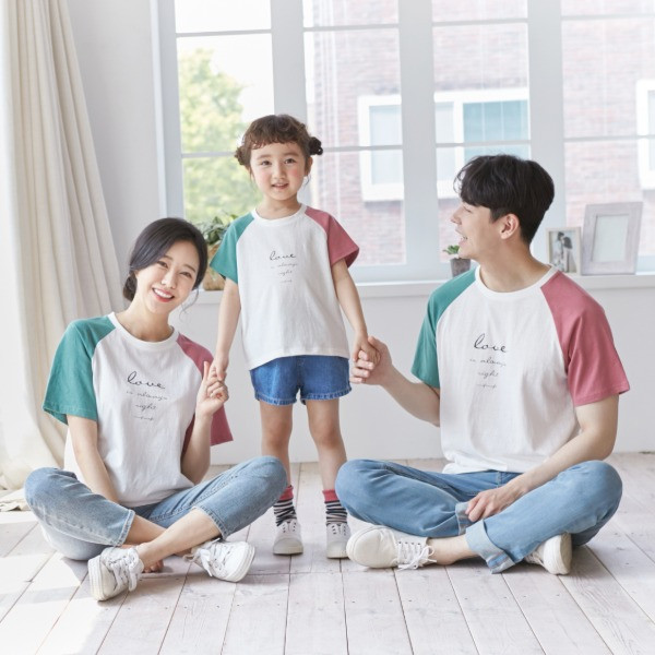 Color matching short T-shirts family 21B02/family look, family photo outfit