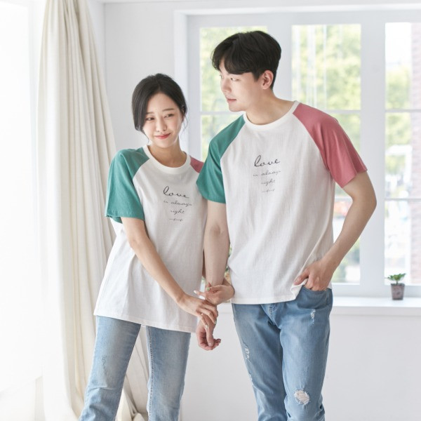 Color Matching Love short T-shirts Unisex 21B02A/family look, family tee -