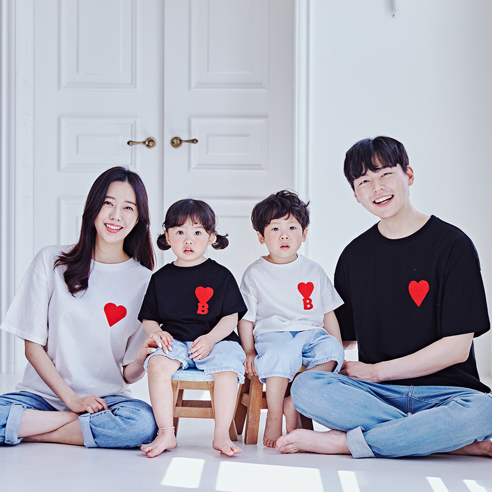 Bheart short T-shirts family 22B01/ family look, family photo outfit