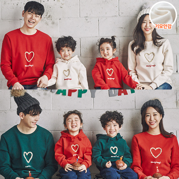 <font color="ffffff">[Family long sleeve t-shirt & family look]<br></font> Brushed Gold Heart family Man to man 20D05<font color="red"><b> </b></font>